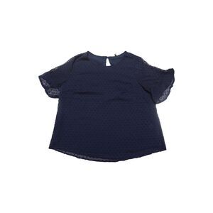 Plus Size Top Round Neck Ruffle Sleeve Tee Shirt Tops Blouse